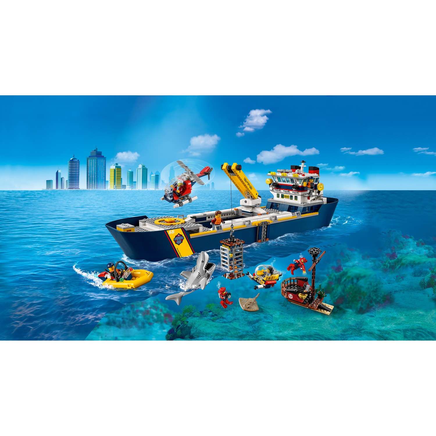 Конструктор LEGO City Исследовательское судно 60266 - фото 15