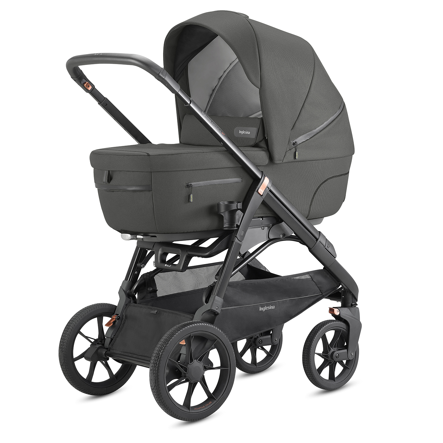 Коляска Inglesina Aptica System Quattro 4в1 на шасси ApticaXT Charcoal Grey - фото 1