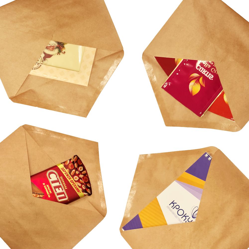 Набор крафтовых конвертов Крокуспак с наклейками и надписями универсальный 15 шт - фото 6