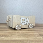 Ящик для хранения игрушек Ижевская Фабрика Игрушек на колесах Паравозик