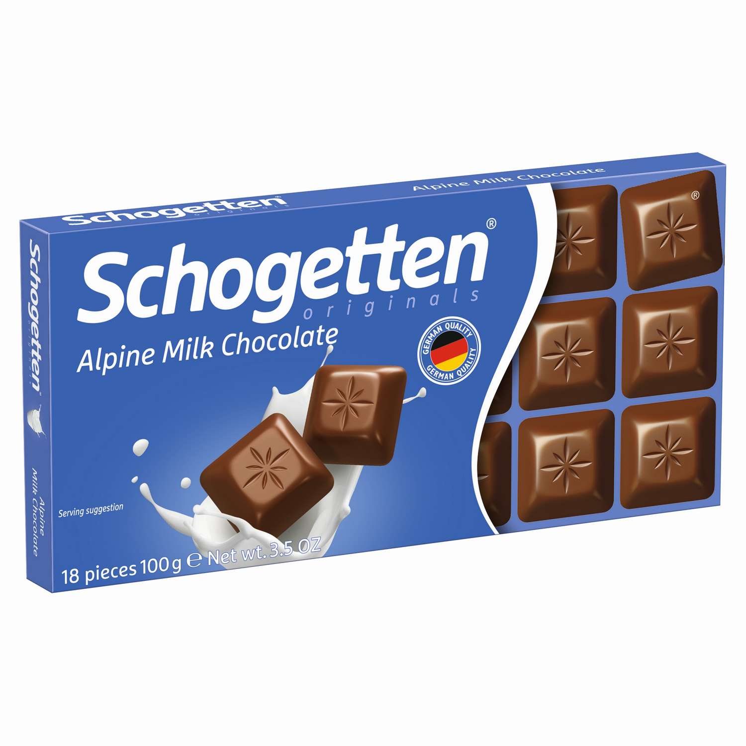 Плиточный шоколад Schogetten молочный Alpine Milk альпийский 100 г - фото 1