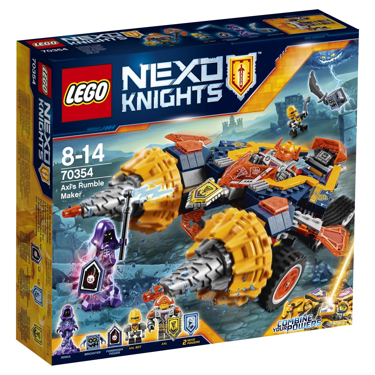 Конструктор LEGO Nexo Knights Бур-машина Акселя (70354) купить по цене 3199  ₽ в интернет-магазине Детский мир