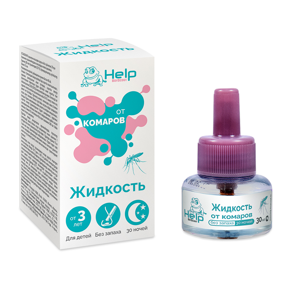 Жидкость Help BS от комаров ДЕТСКАЯ 30 ночей - фото 1