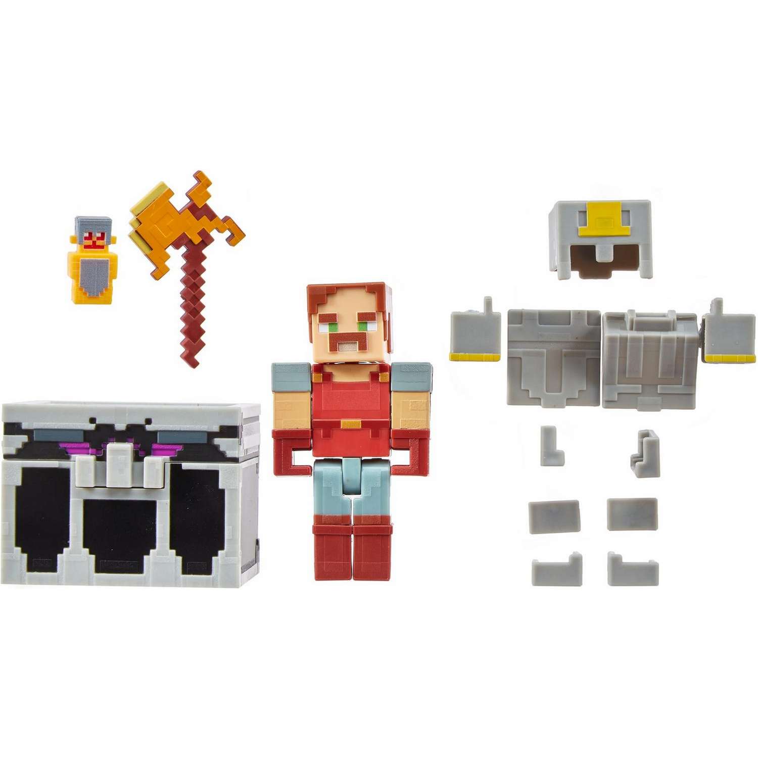 Набор Minecraft Боевой сундук Цельнометаллическая броня фигурка+аксессуары GTP25 - фото 1