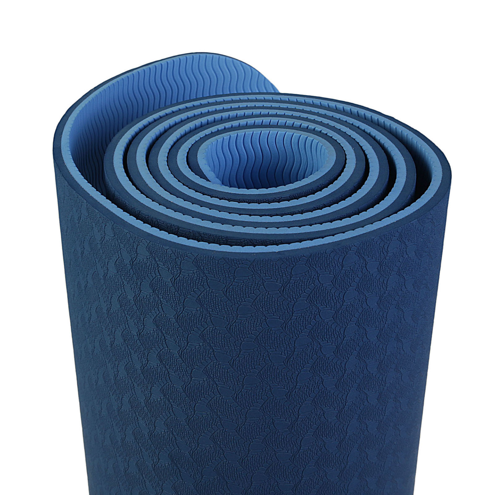 Коврик Sangh Для йоги двухцветный синий - фото 3