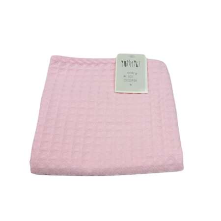 Полотенце вафельное YUMMYKI для рук лица и тела 34х76 см розовое