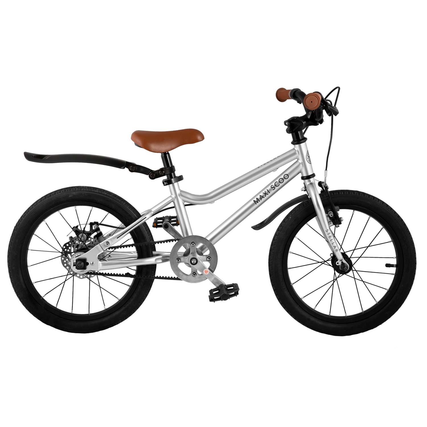 Детский двухколесный велосипед Maxiscoo Stellar 16 серебро - фото 1