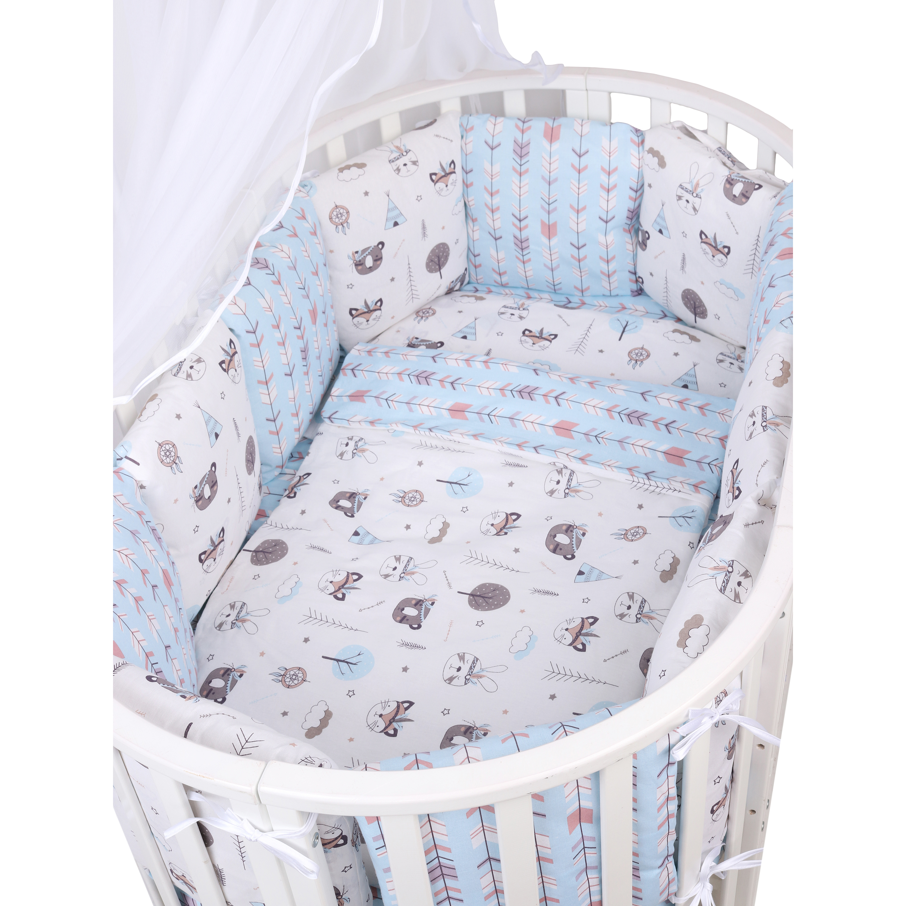 Борт в кроватку Amarobaby Индейцы 12элементов AMARO-3112-In - фото 7