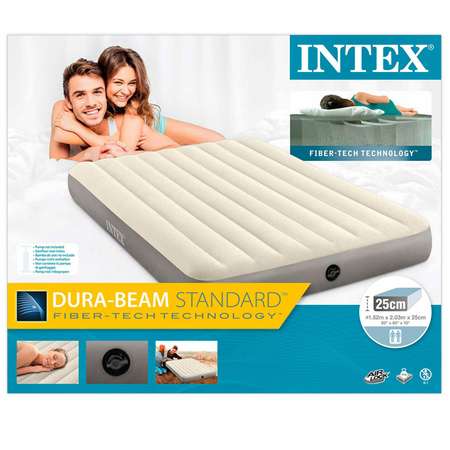 Надувной матрас INTEX кровать бим делюкс 152х203х25 см