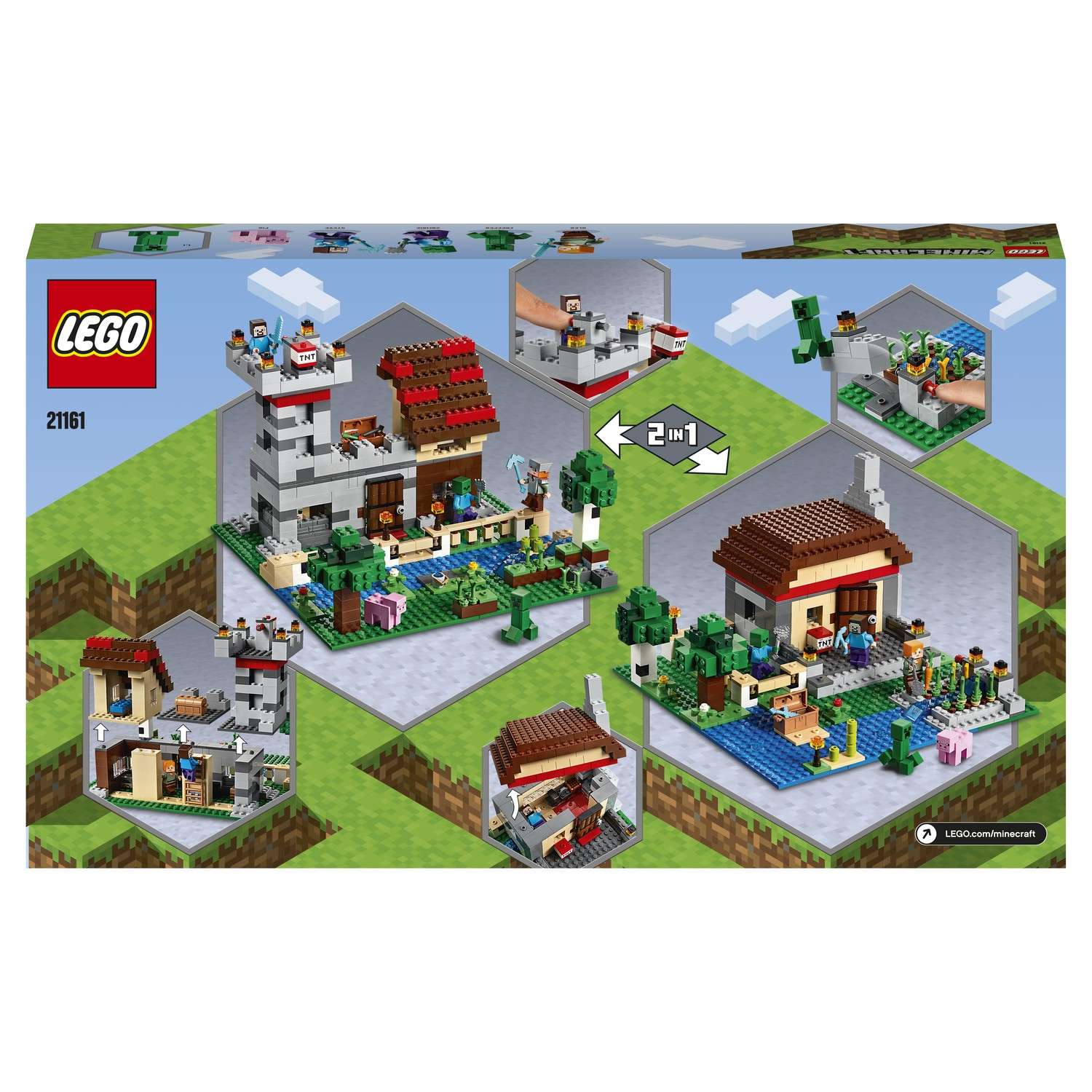 Конструктор LEGO Minecraft Набор для творчества 3.0 21161 - фото 3