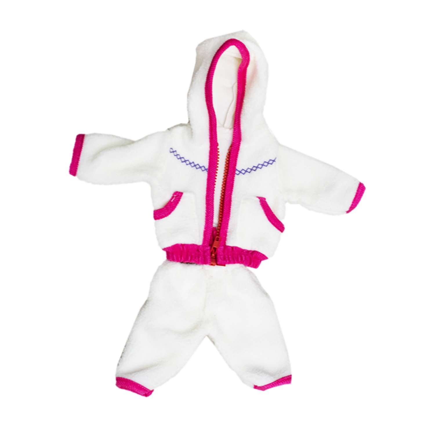 Одежда для пупса SHARKTOYS комплект одежды бело-розовый на куклу высотой 38-43 см 33800014 - фото 2