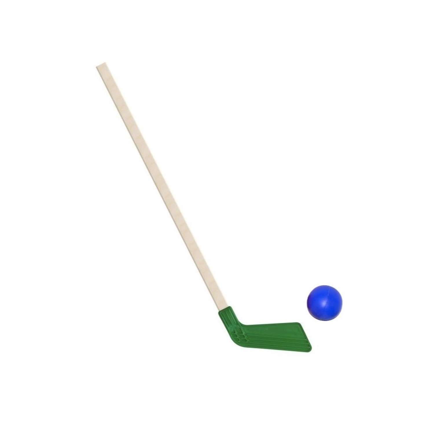 Наборя для хоккея Задира Клюшка хоккейная детская зеленая + мячик - фото 1