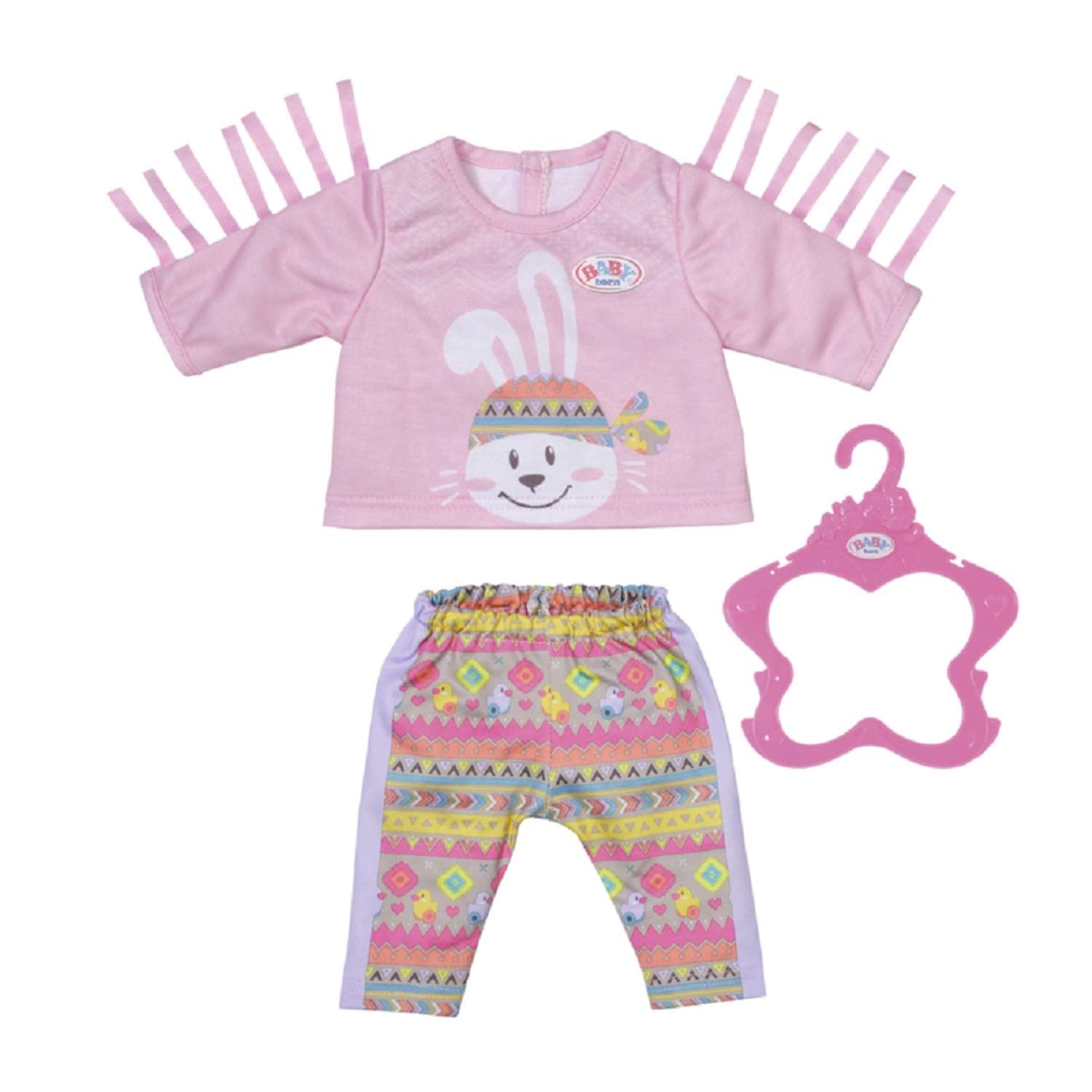 Набор одежды для куклы Zapf Creation Baby Born Кофточка с милым зайчиком и штанишки 830-178 - фото 1