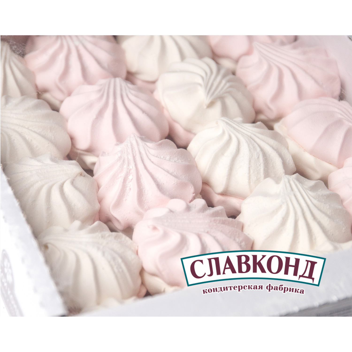 Зефир Бело-розовый десерт 1 кг Тверской кондитер в форме куполов - фото 3