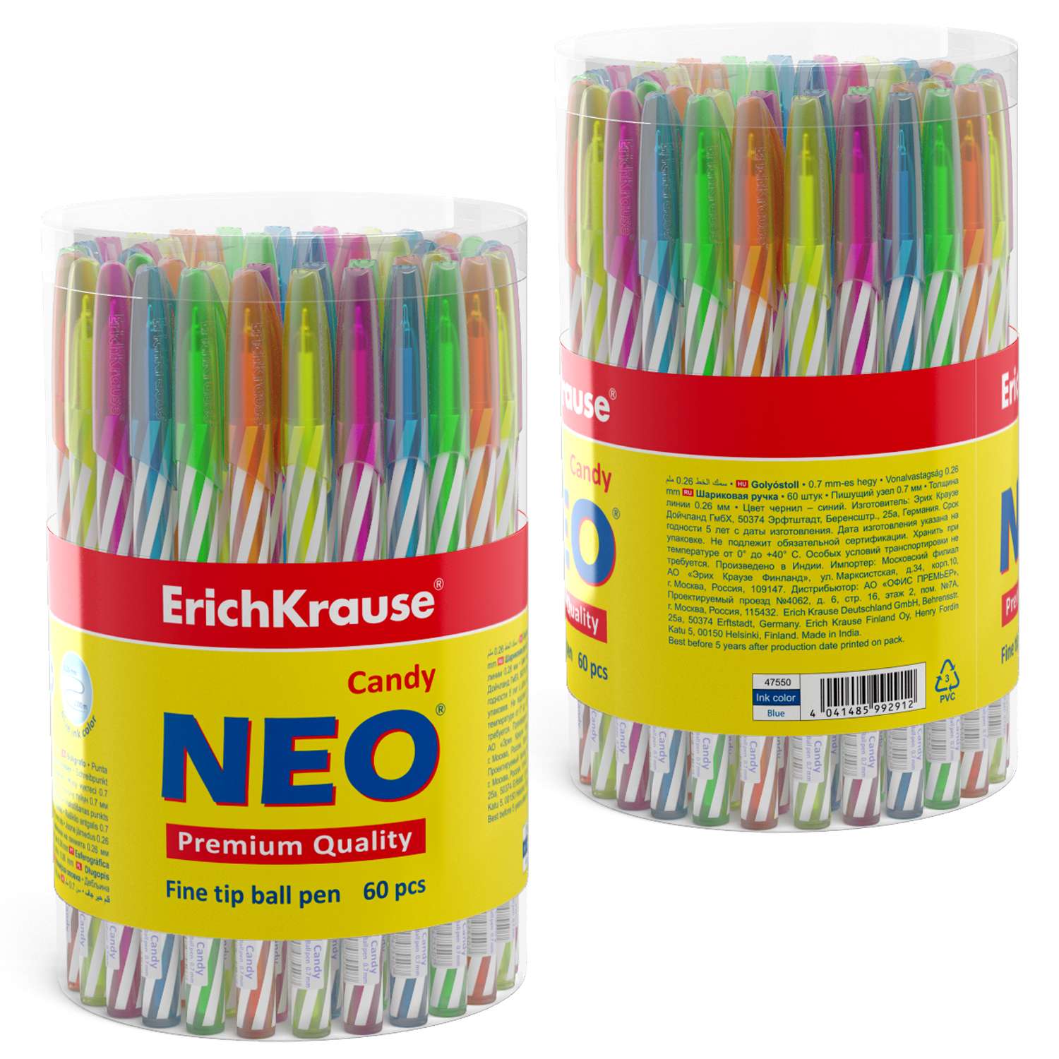 Ручка шариковая ErichKrause Neo Candy в ассортименте 47550 - фото 3