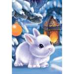 Картина Школа Талантов по номерам на холсте с подрамником «Кролик с фонариком» 20х30 см