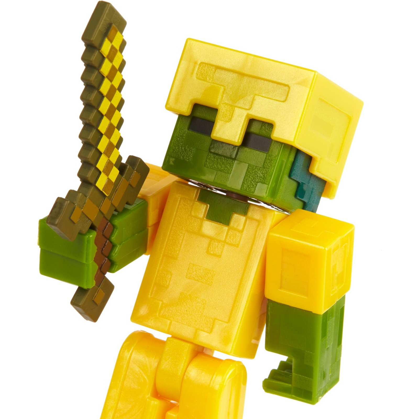 Фигурка Minecraft Зомби в золотой броне с аксессуарами GLC68 - фото 8