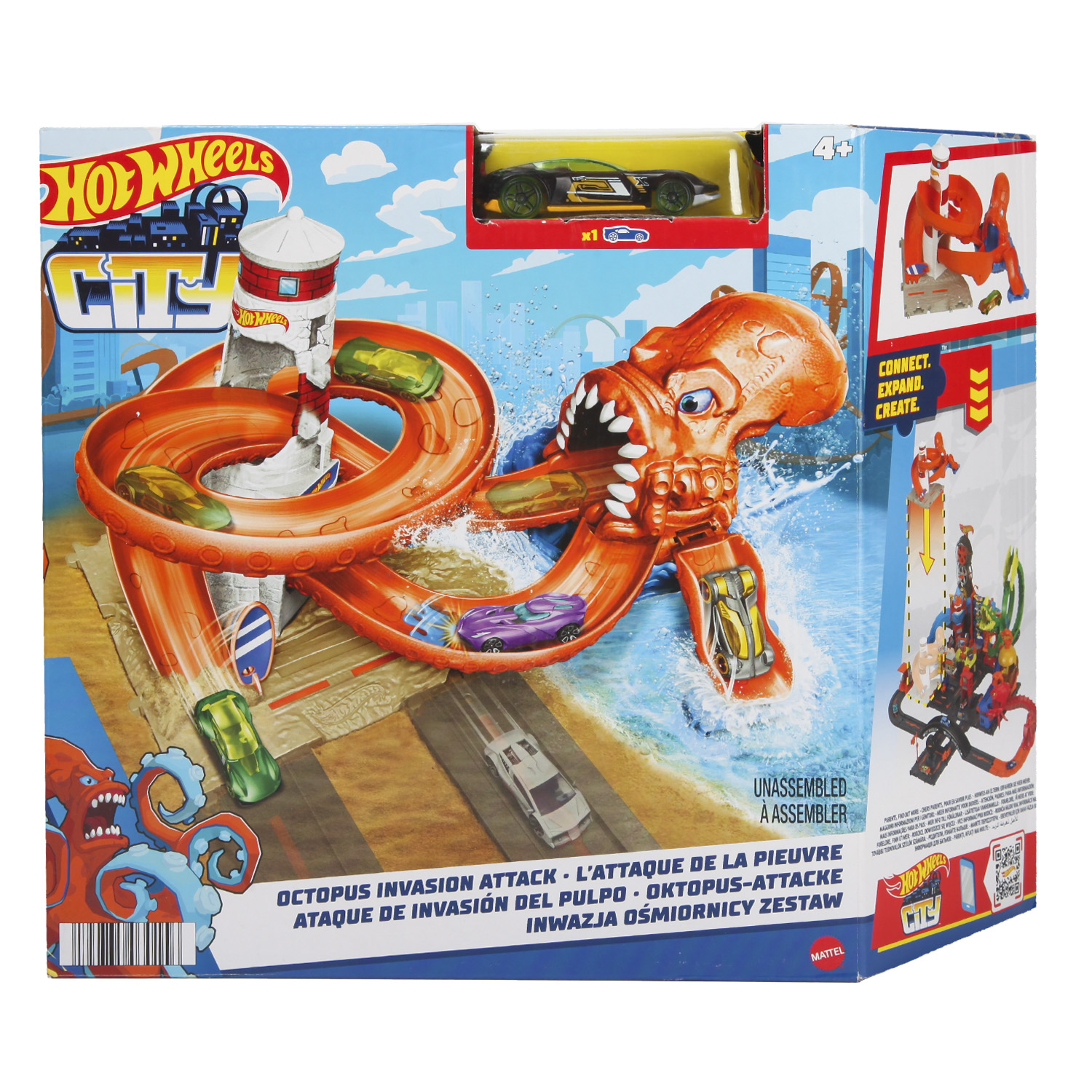 Набор игровой Hot Wheels City Octopus Invasion Attack HDR31 купить по цене  2299 ₽ в интернет-магазине Детский мир