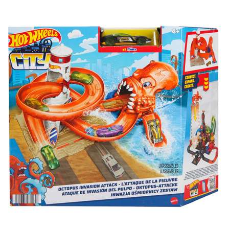 Набор игровой Hot Wheels City Octopus Invasion Attack HDR31