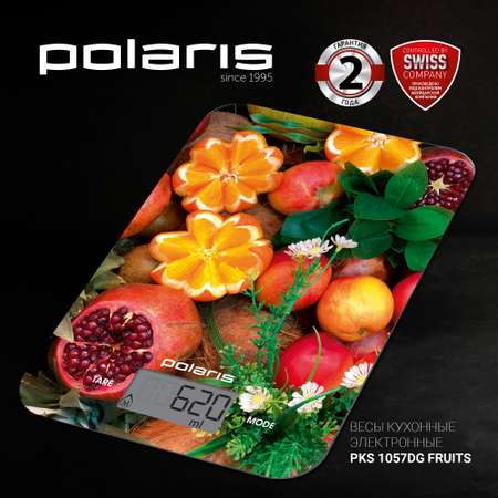 Весы кухонные Polaris PKS 1057DG Fruits