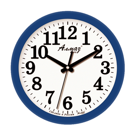 Часы настенные АлмазНН круглые синие 28.5 см