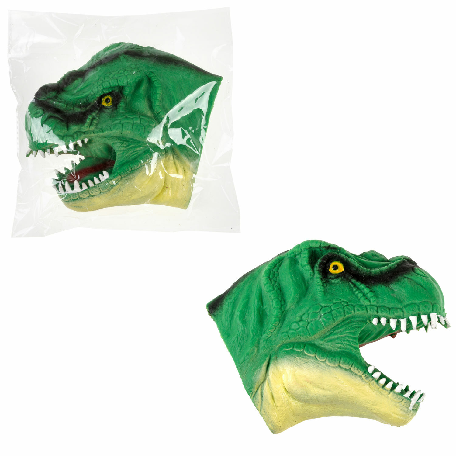 Игрушка-перчатка 1TOY Зверуки большие на руку Динозавр зелёный - фото 4
