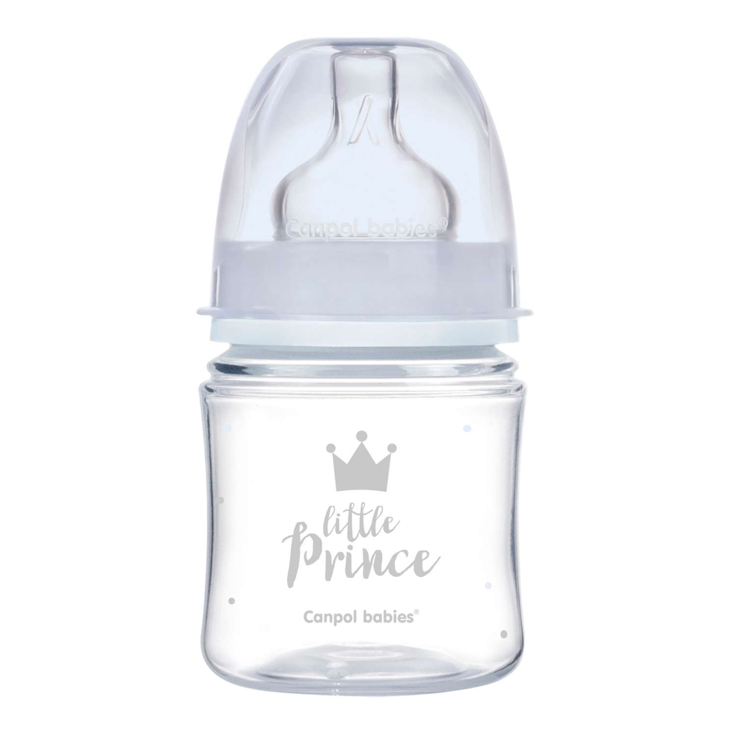 Бутылочка для кормления Canpol Babies EasyStart Royal Baby PP с широким горлышком 120мл с 0месяцев Голубой - фото 1