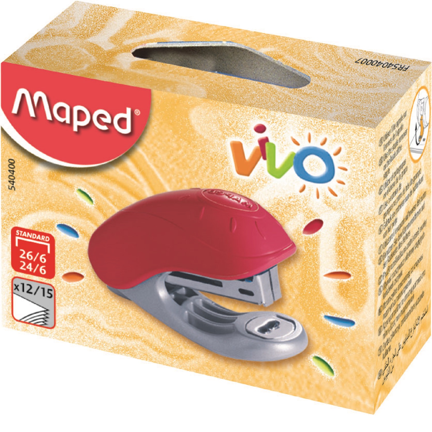 Степлер MAPED Vivo №24 15л в ассортименте 1724032 - фото 6