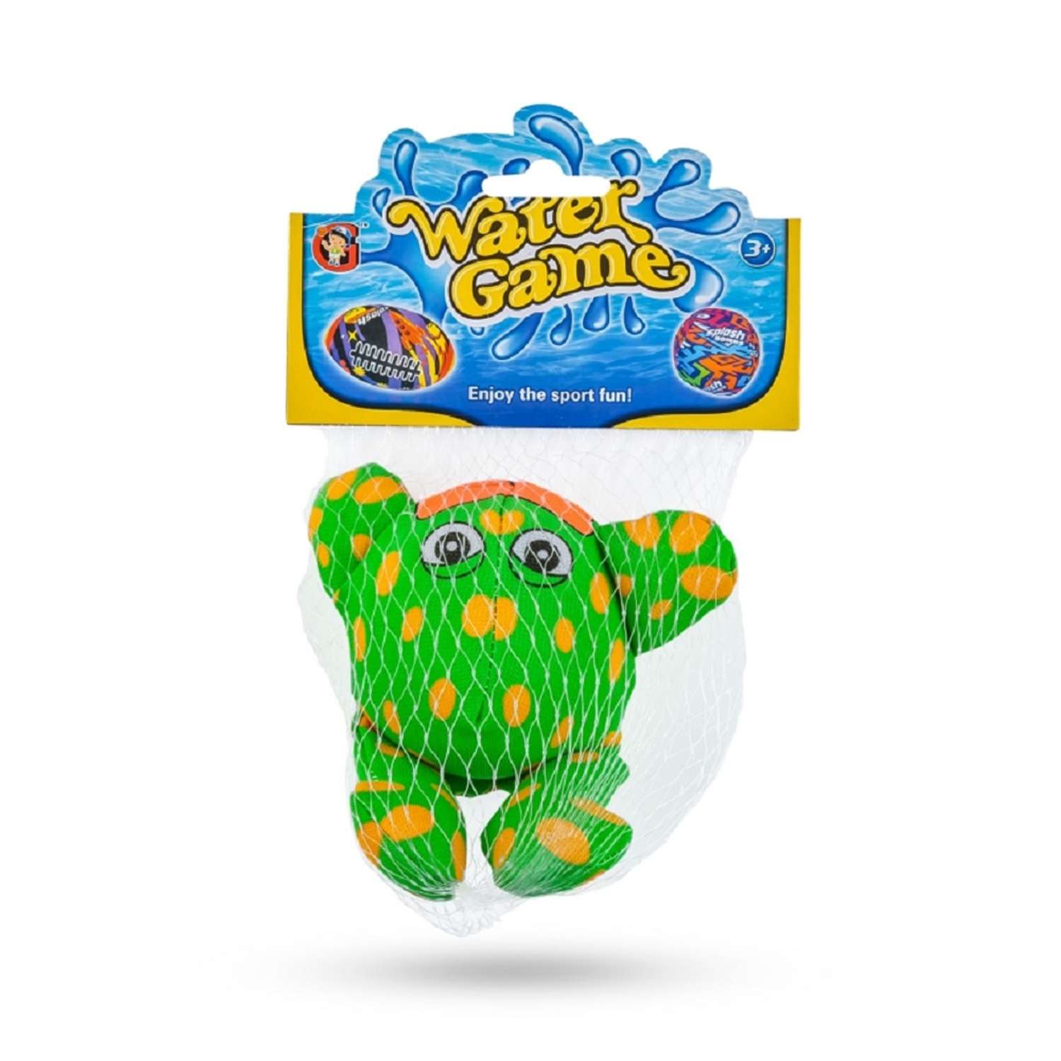 Игрушка для купания YG Sport весёлые животные в пакете-сетке 10 см светло-зеленый - фото 2