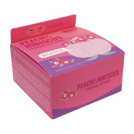 Гидрогелевые патчи Dearboo с экстрактами персика и гибискуса Peach hibiscus hydrogel