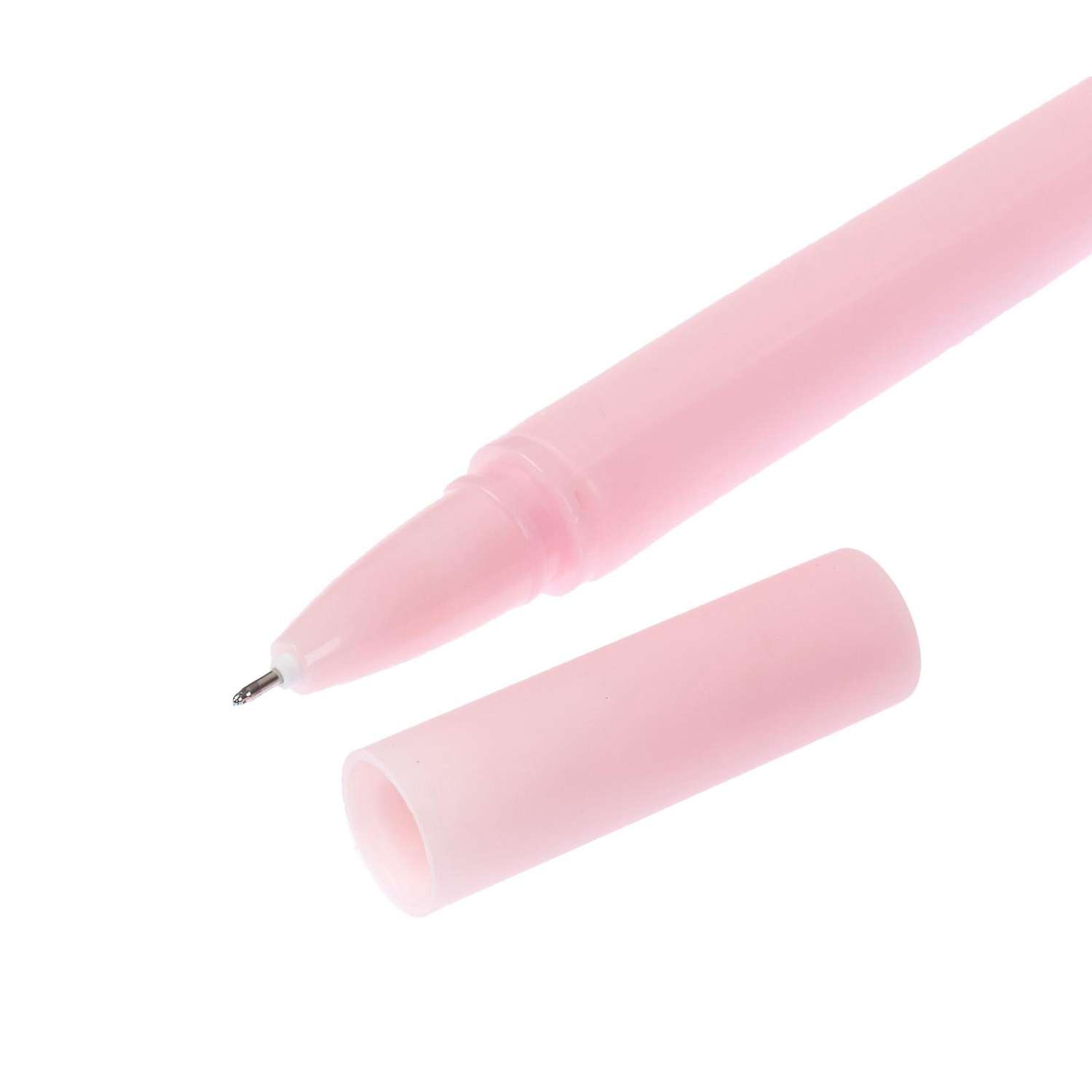Ручка Sima-Land гелевая «Ромашка» розовая в пакете - фото 2