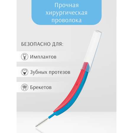 Межзубные ершики edel+white PROFI-LINE S 0.6мм 6 штук с защитными колпачками