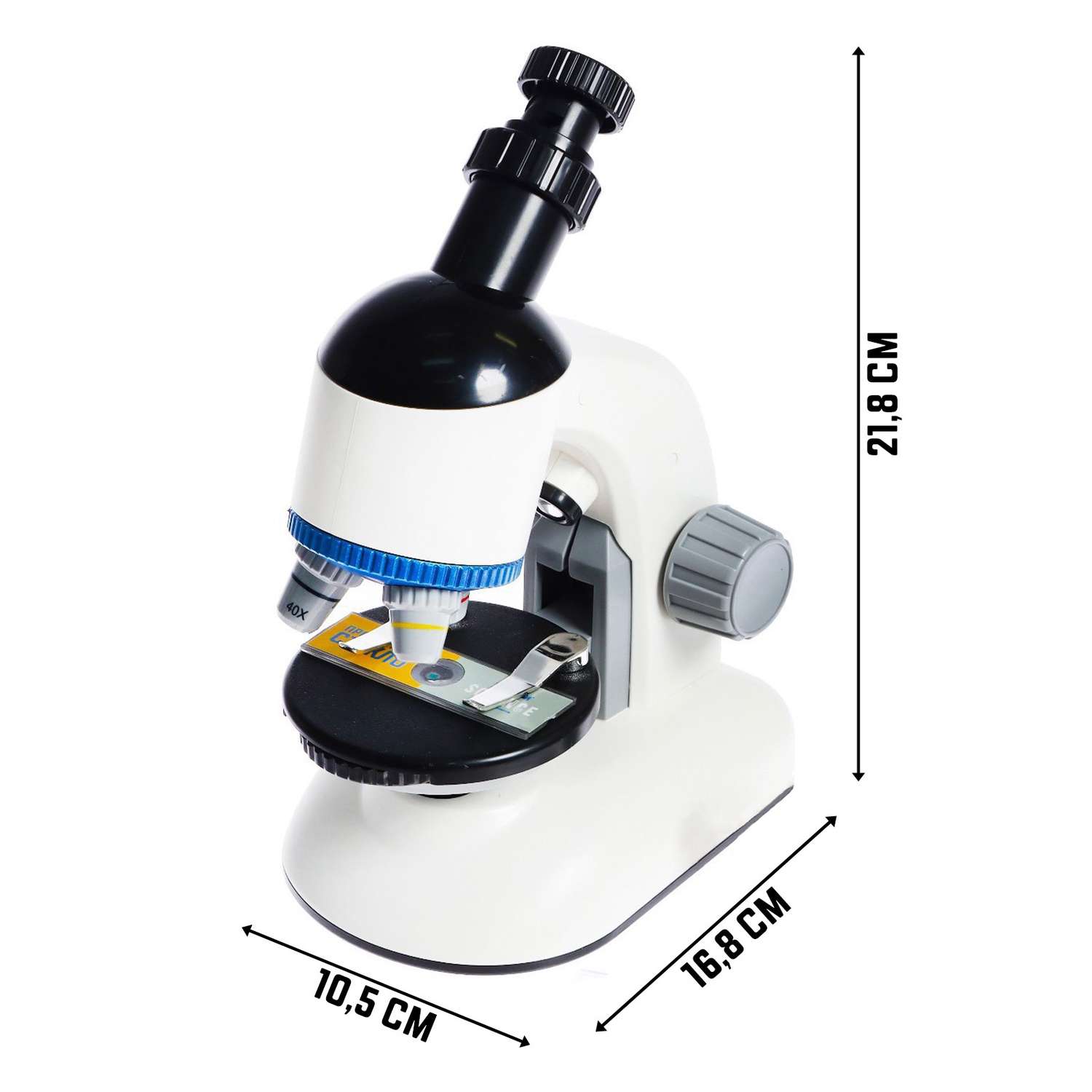 Игровой набор Эврики «Лабораторный микроскоп» вращающийся объектив с подсветкой увеличение X40 100 400 - фото 2