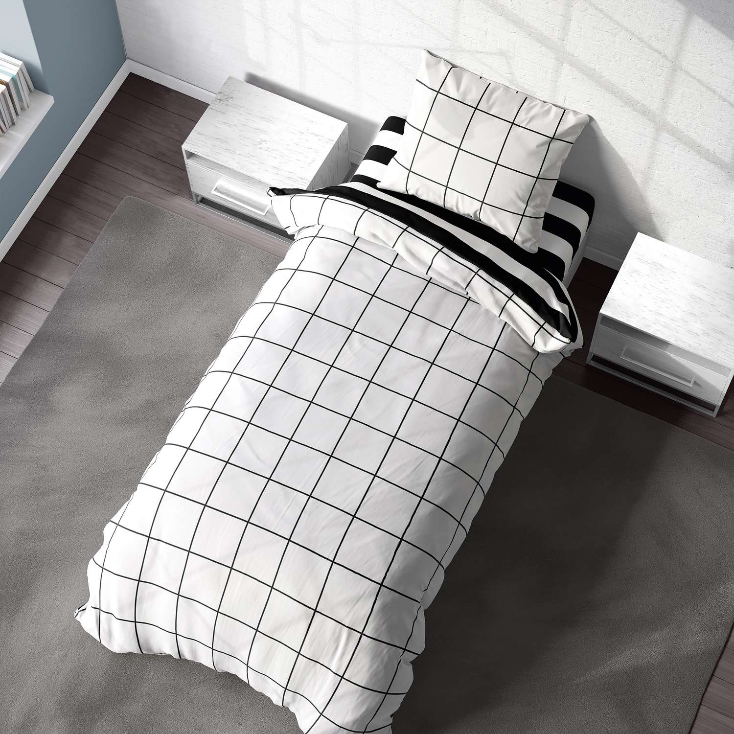 Комплект постельного белья Crazy Getup Grid paper 1.5 спальный 3 предмета - фото 2