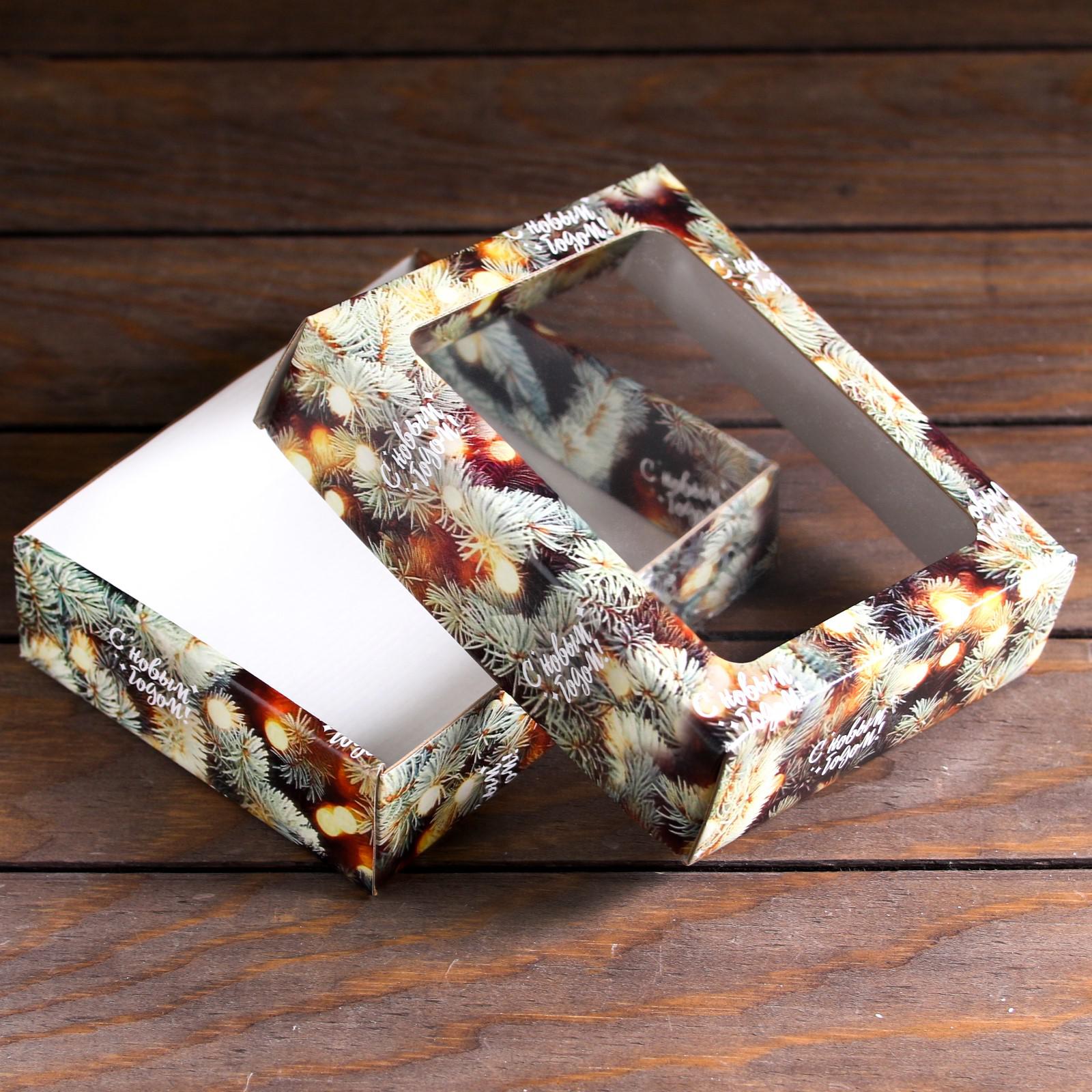 Коробка Sima-Land подарочная. крышка дно. с окном«Сказочный миг» 18×15×5 см - фото 4