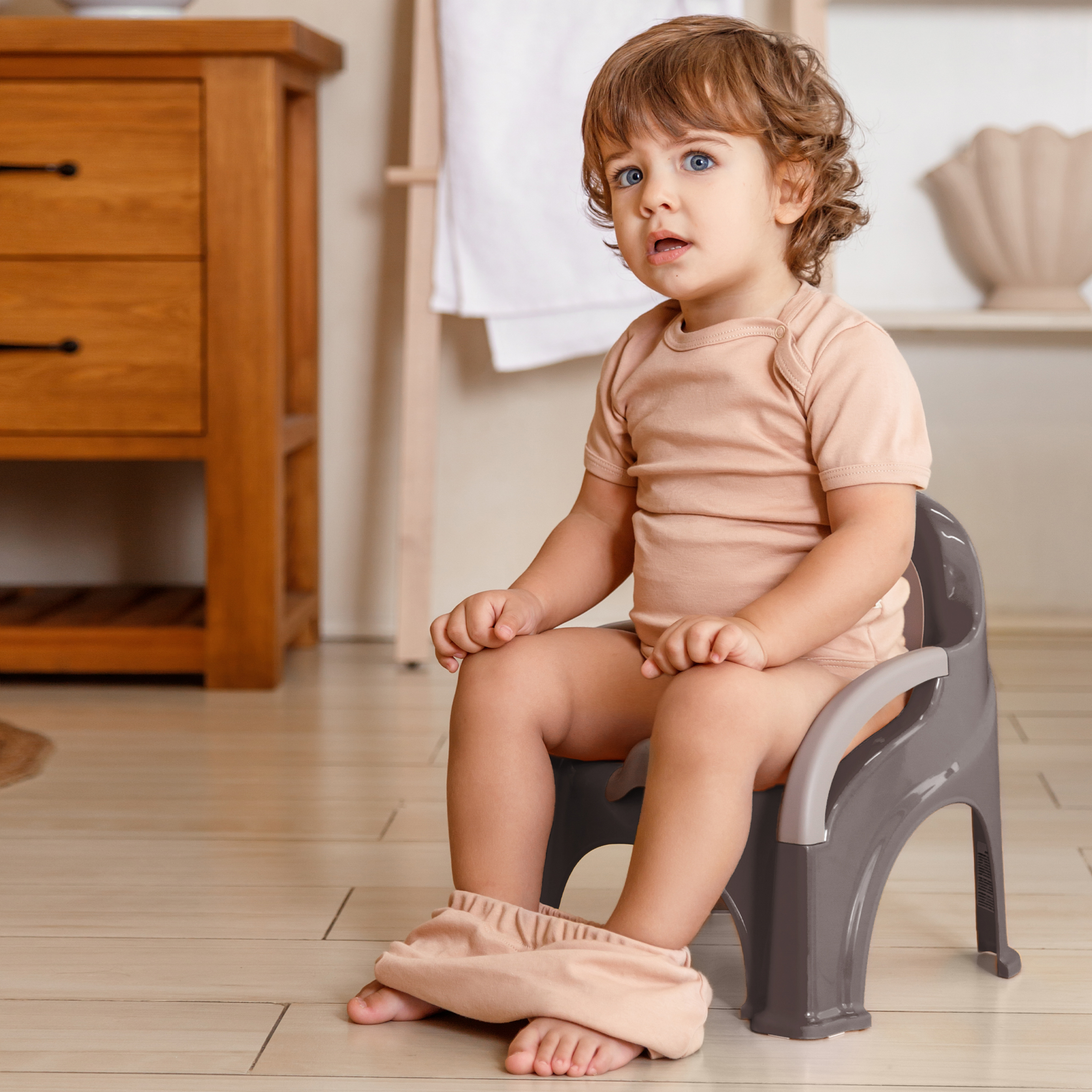 Горшок-стул Amarobaby Baby chair серый - фото 2