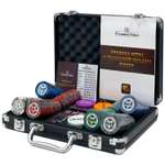 Покерный набор HitToy Black Stars 200 фишек с номиналом в чемодане
