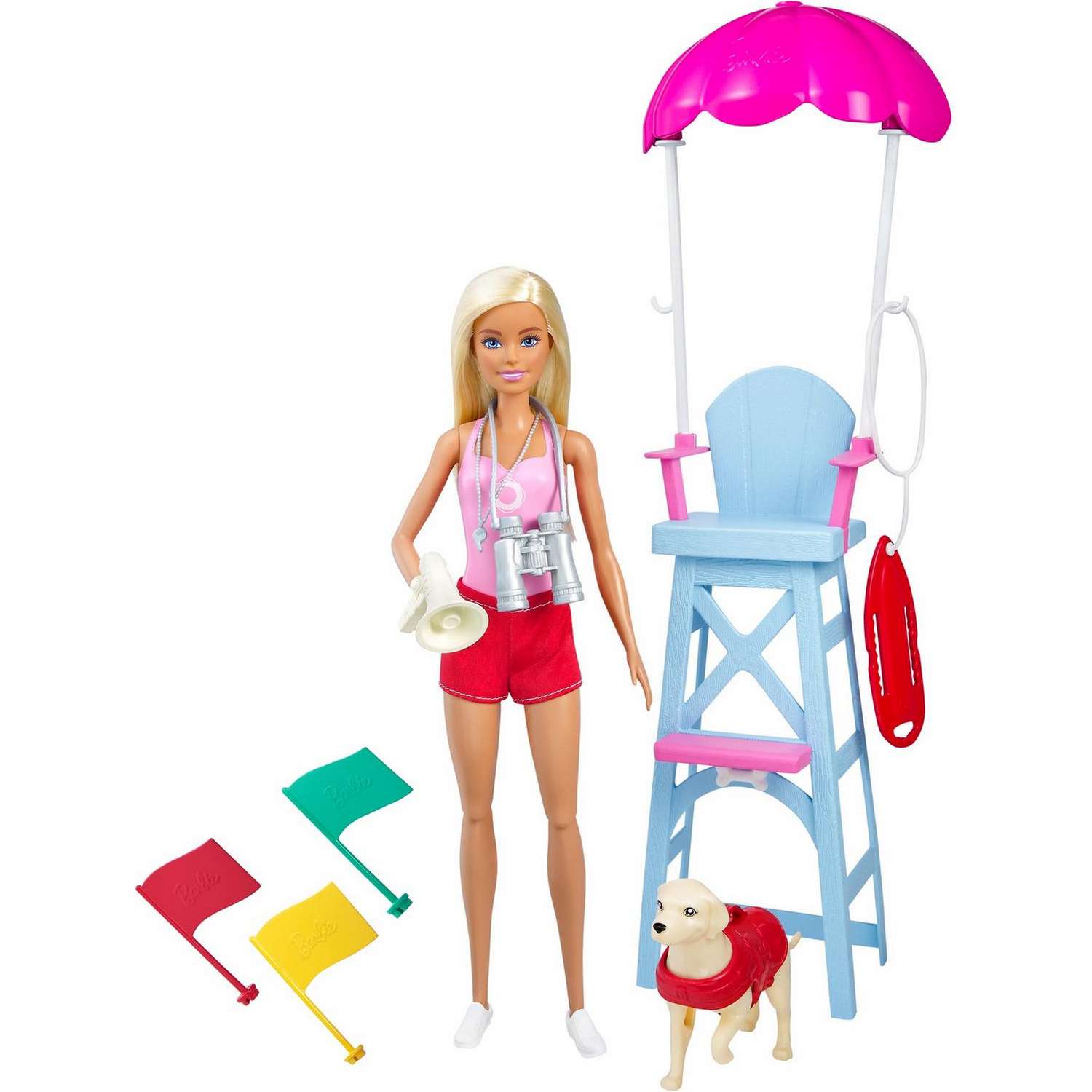 Набор игровой Barbie Пляжный спасатель кукла+питомец+аксессуары GTX69 GTX69 - фото 1