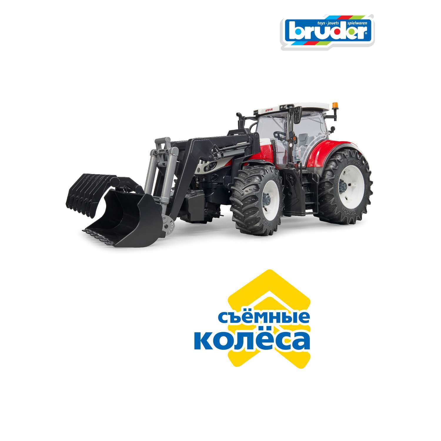 Bruder 03-181 Трактор Steyr 6300 Terrus CVT c погрузчиком