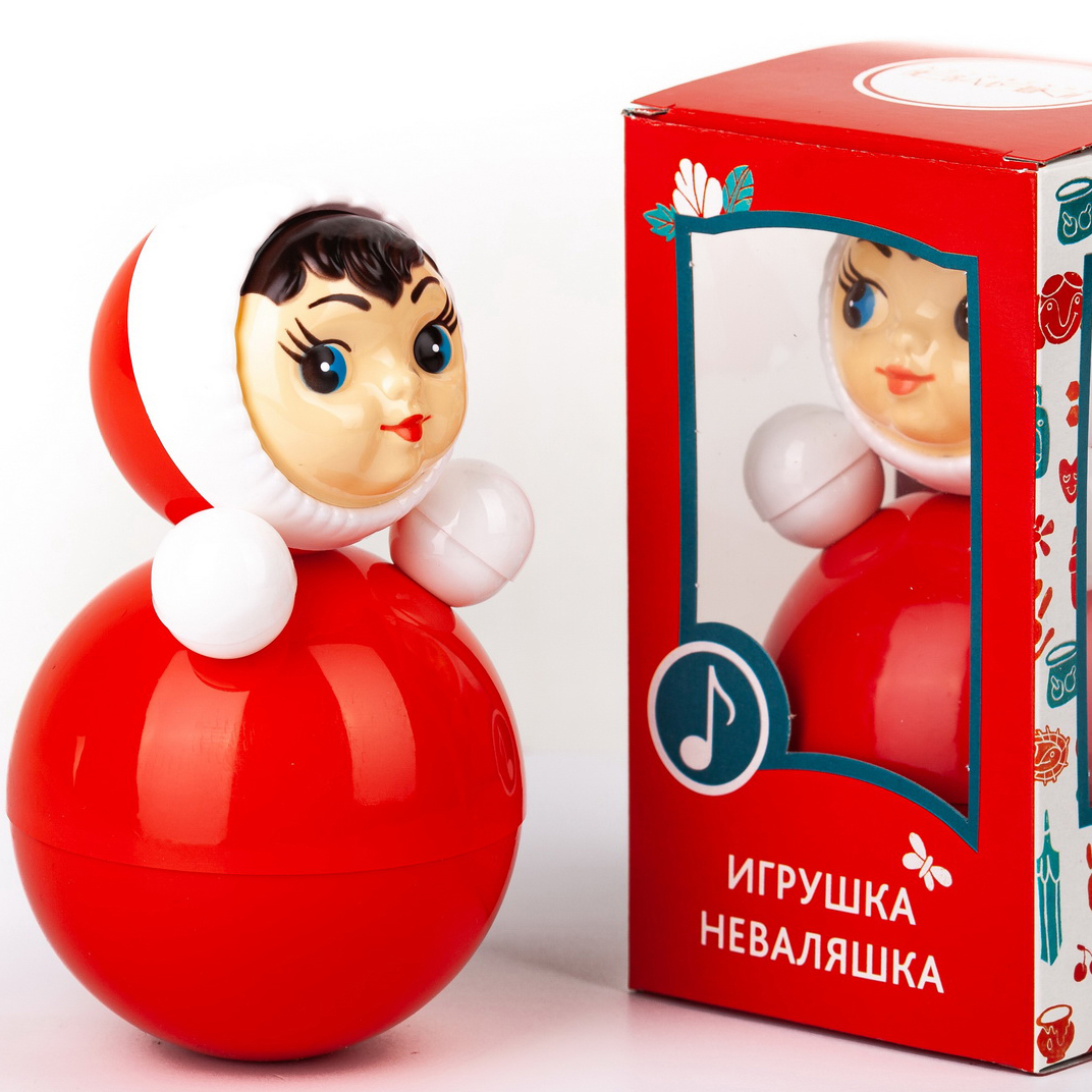 Игрушка-неваляшка Котовские неваляшки Девочка малая 15 см в коробке - фото 3