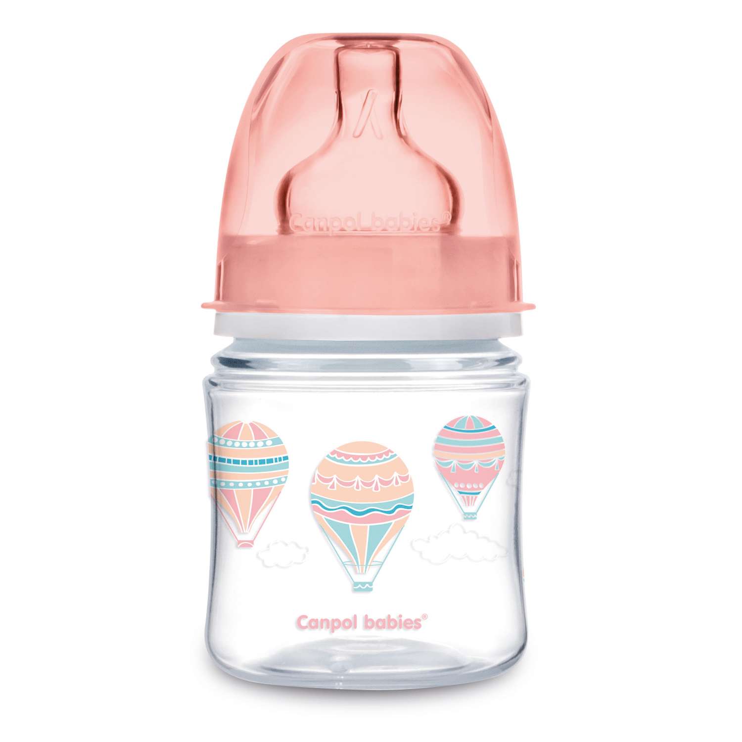 Бутылочка Canpol Babies EasyStart с широким горлышком антиколиковая 120мл с 0месяцев Розовый - фото 1