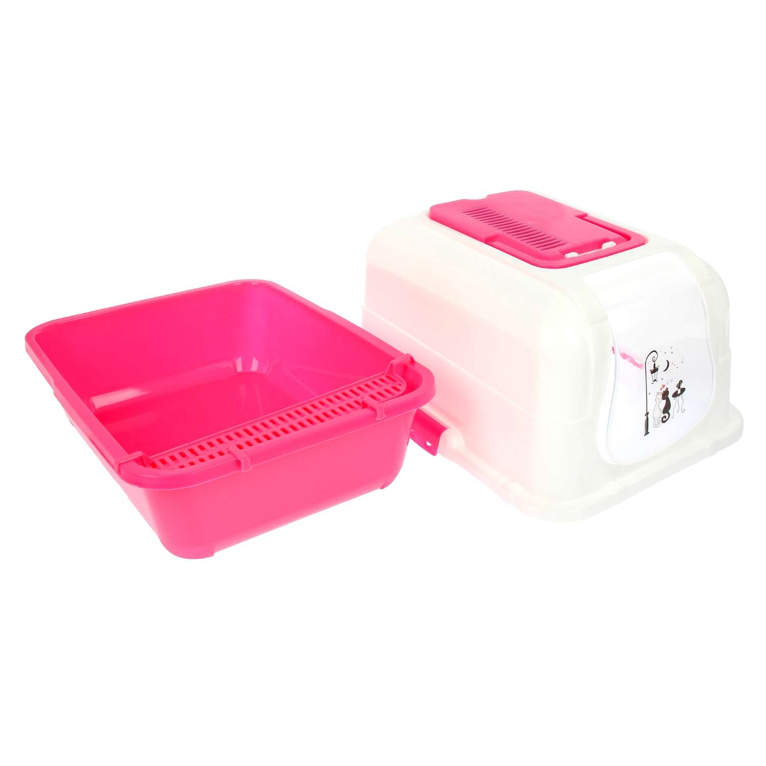 Туалет-домик Пижон с фильтром розовый - фото 2