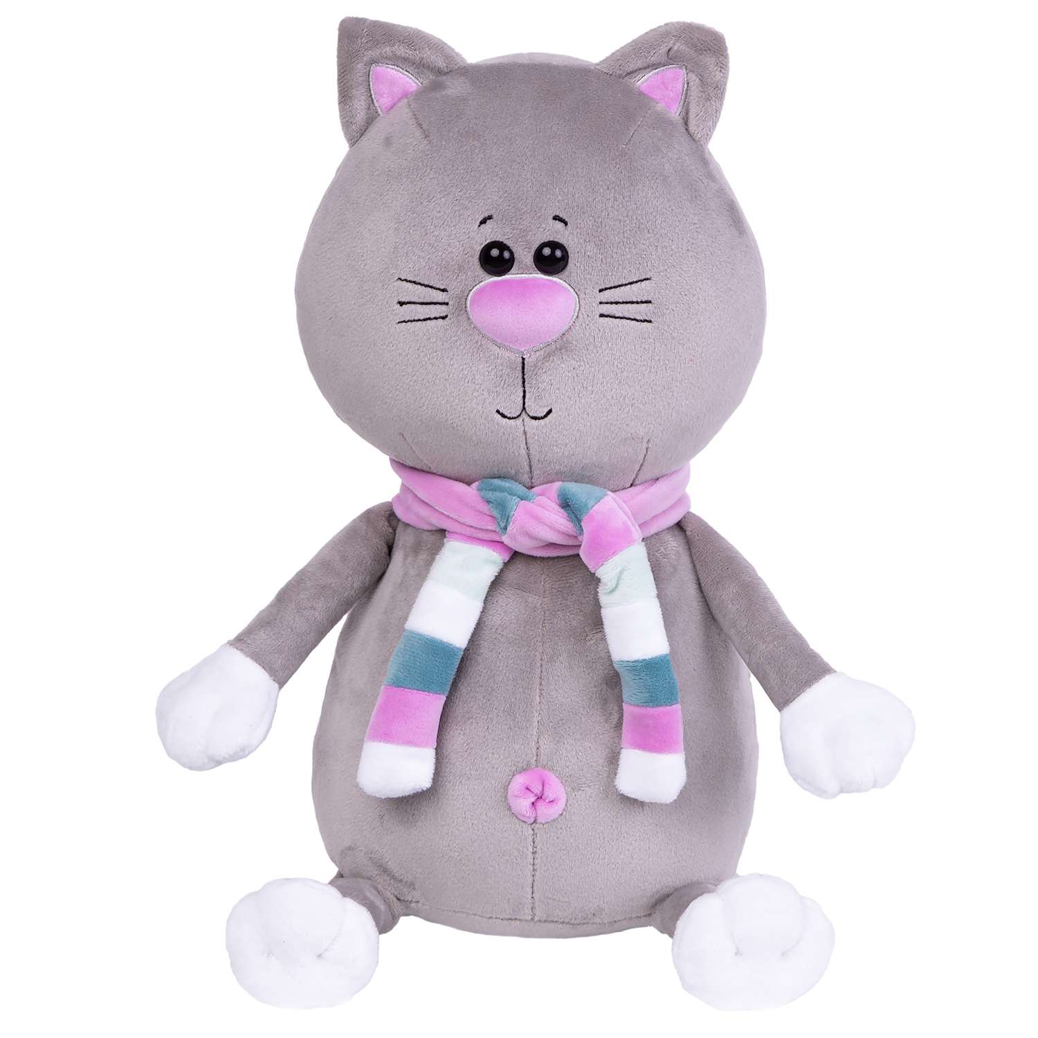 Мягкая игрушка KULT of toys Плюшевый котик Томас серый 35 см - фото 2