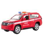 Машинка KiddieDrive Toyota Prado пожарный красный инерционный механизм свет/звук