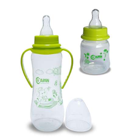 Бутылочка для кормления Baby Land 2шт 80мл и 240мл зеленые