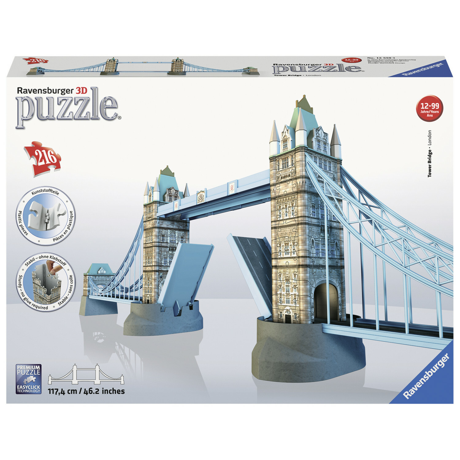 Пазл 3D Ravensburger Тауэрский мост в Лондоне 216элементов 12559 купить по  цене 1999 ₽ в интернет-магазине Детский мир