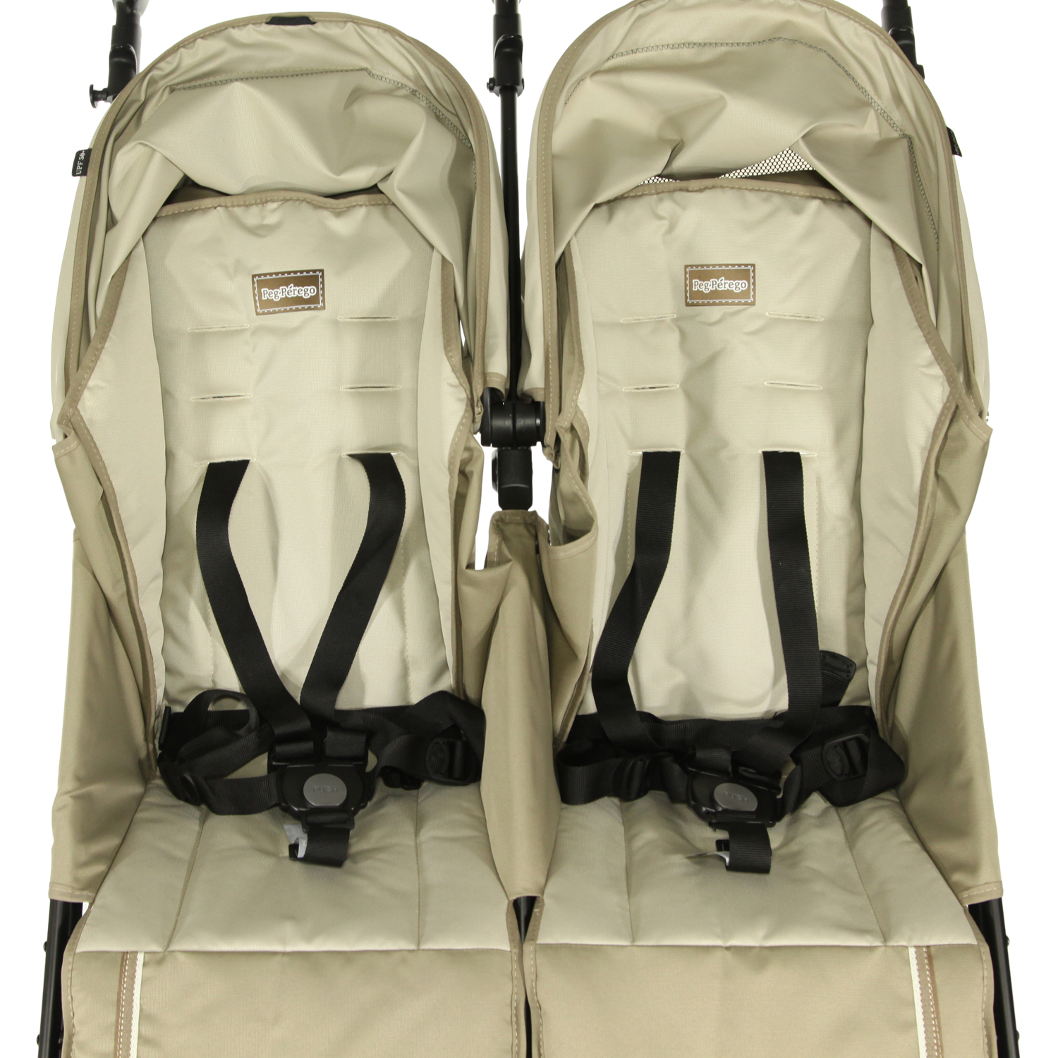 Коляска-трость для близнецов Peg-Perego Pliko Mini Twin Classic Beige - фото 18