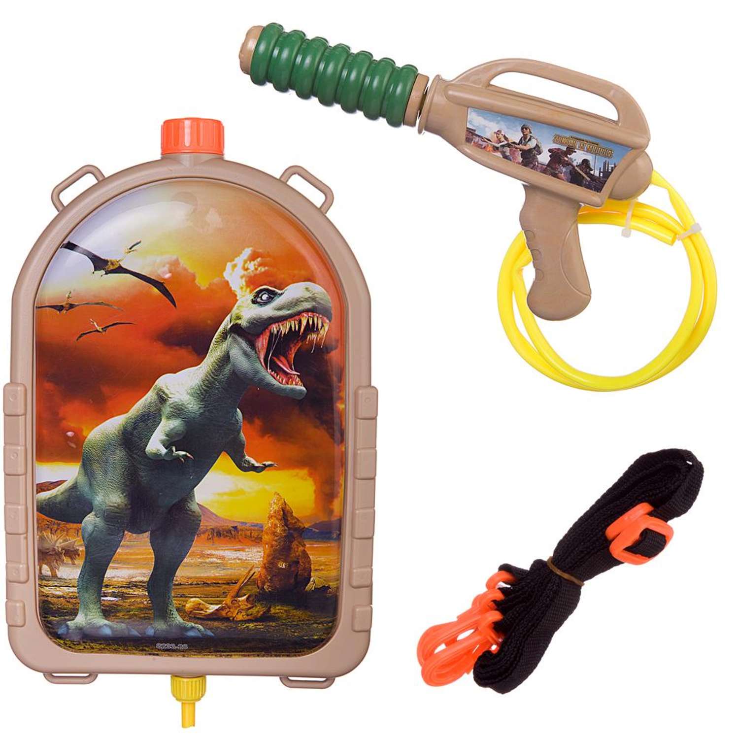 Водное оружие Junfa Бластер с рюкзачком-резервуаром Динозавр - фото 1