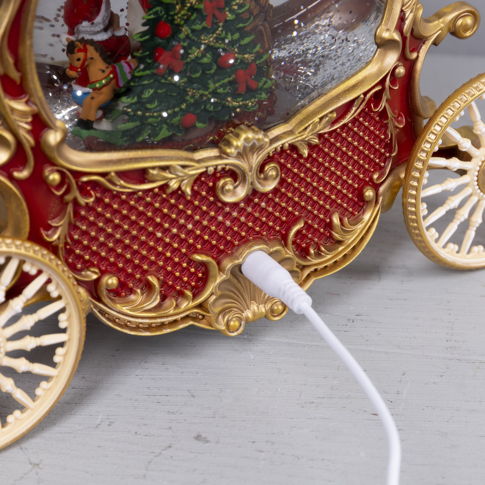 Светодиодная фигура Sima-Land «Карета с подарками» Батарейки не в комплекте USB свечение тёплое белое - фото 4