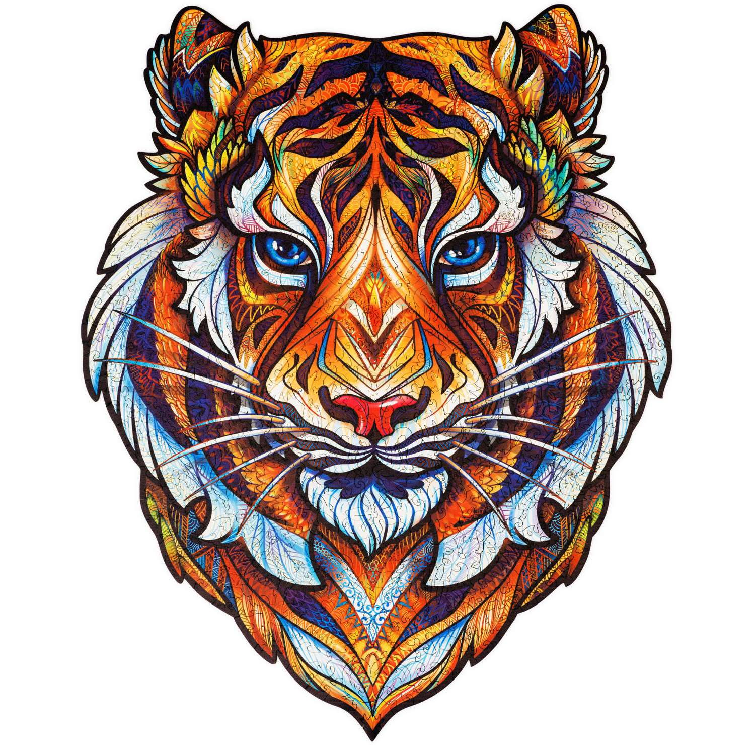 Пазл деревянный UNIDRAGON Милый тигр 700 деталей - фото 1